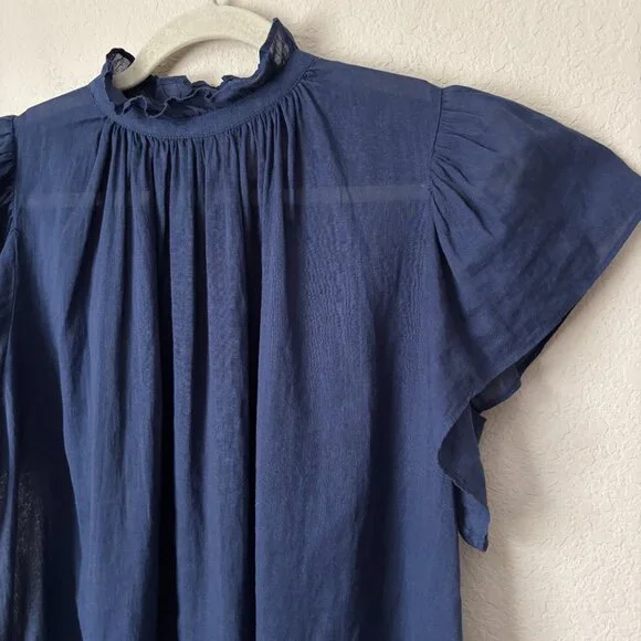 Trovata Birds of Paradis Boho Carla Highneck Blouse Shirt Top - Picture 3 of 9